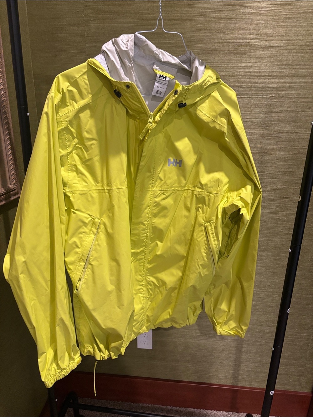 Helly Hansen Men's Bright Yellow Hooded Rain Shell